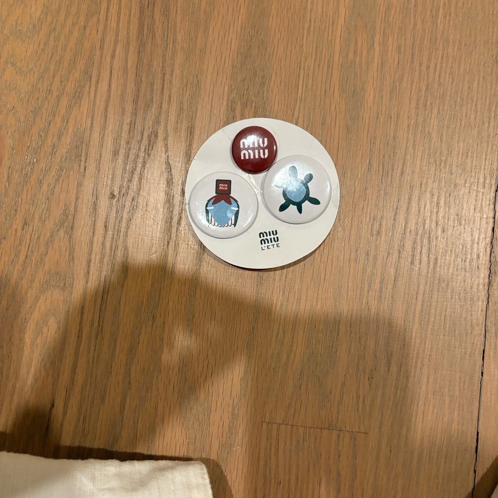 Miu Miu Red and Blue Button Set